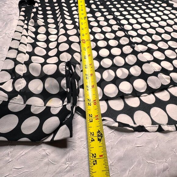 Black and white polka dot button down shirt, size large. Retro workwear - Picture 7 of 8